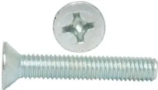 Autentyczny M2x10 Wkręty z łbem stożkowym ocynk DIN 965 20szt.